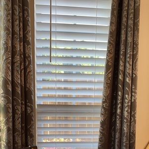 Distressed metallic 52x96 curtain panels